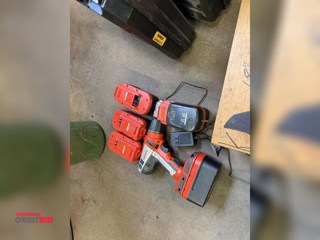 Lot 1-18532 - (1) Black &amp; Decker Firestorm, model FS2400D, 24V cordless drill with (5) batteries, and charger.