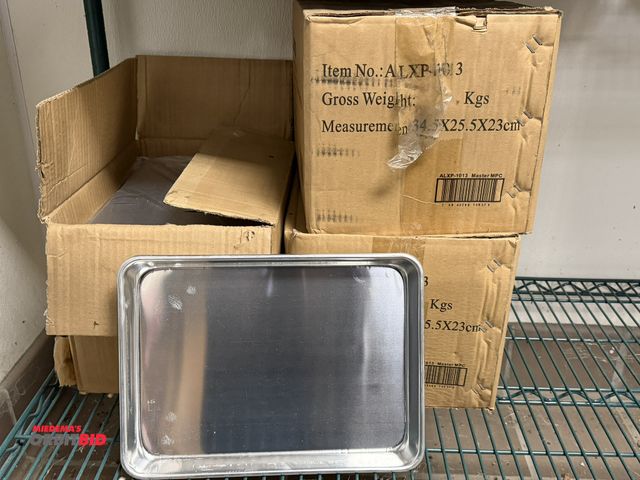 Lot 1-11137 - Lot including approx. (70) (2 full boxes/1 partial), new Winco, Item #ALXP-1013, 9.5" x 13" aluminum...