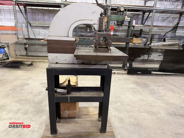 Lot 1-15078 - (1) Di-Acro, model #2, manual punch, S/N BB1187, with 23.5" x 19.5" table mounted to a 28" width x 3...