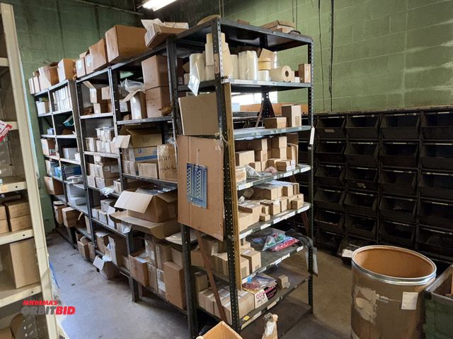 Lot 1-18827 - Lot including (9) 36" width x 84" height x 18" depth, bolt-together steel shelving units, with conte...