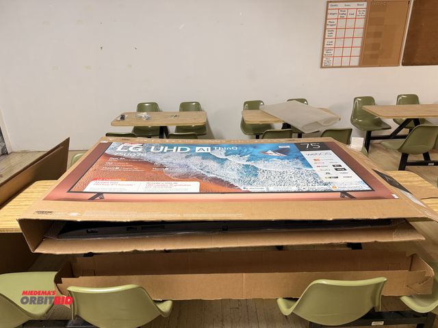 Lot 1-7451 - Lg Uhd Ai Thin Q 75'' Television, 4-K Web Os. 180 Free Ip Channels 120V 50/60 Hz, 110W, S/N. 406Rmxx...