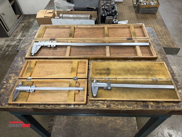 Lot 1-6326 - Lot of (3) calipers, 8", 12", and 24" with cases.