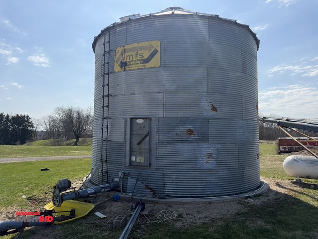 Lot 1-19162 - (1) MFS Grain Bin, 7000 bushel with clean out auger, Spread-All Manufacturing, model 16200, blower f...