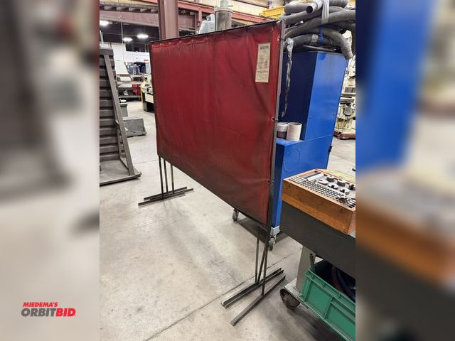 Lot 1-15200 - (3) assorted welding curtains, each is approx. 6' length x 72" height.