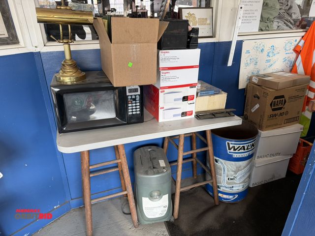 Lot 1-1291 - Lot of assorted office supplies, including various sized envelopes, forms holders, phone handset coi...