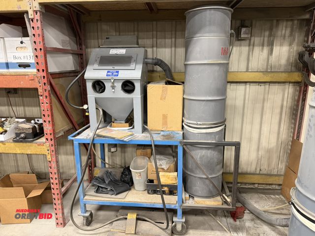 Lot 1-2055 - (1) 53" width x 34.5" height x 24" depth heavy duty steel, 2-tier cart with MAC Blast,  model 0-18X1...