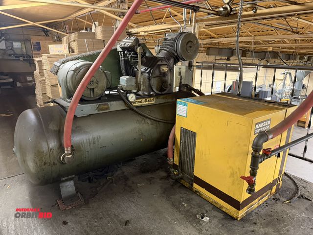 Lot 1-11012 - (1) Ingersoll-Rand, model 253DE, air compressor with 10 HP, 2-stage, 80-gallon horizontal tank mount...
