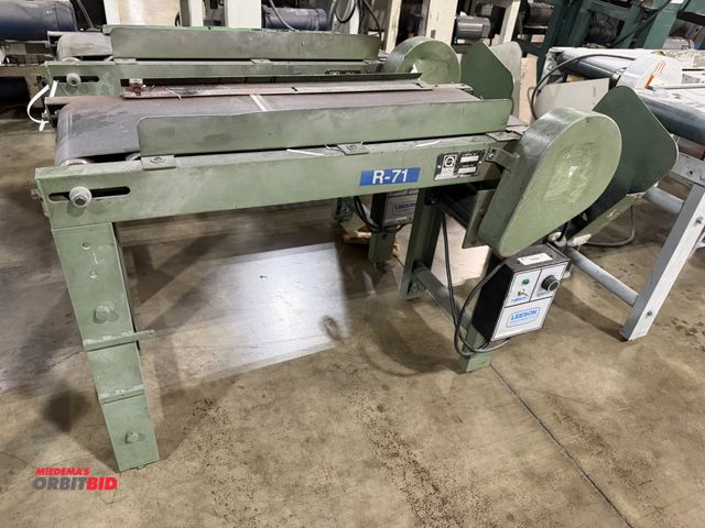 Lot 1-5607 - Lot of (2) 10" width x 34" length powered belt conveyor units, both with variable speed drive units,...