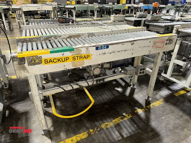 Lot 1-5298 - Set of (3) 15" width x 5' length powered conveyor sections with 3/4 HP, 3-phase electric motors, all...