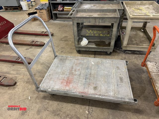 Lot 1-6301 - (1) aluminum heavy duty product cart with removable handle, 48" x 30".