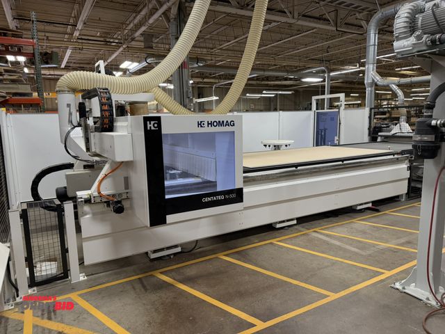 Lot 1-16566 - (1) 2022 Homag Centateq N-500 CNC gantry router machining center, S/N 0-250-87-5700, 480/277V, 3 pha...