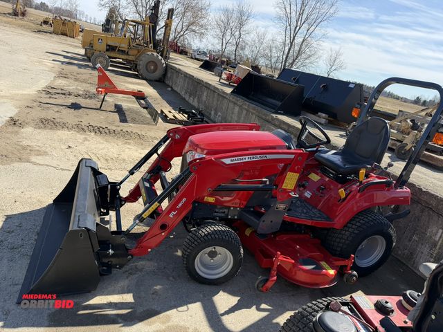 Lot 1-11832 - (1) 2023 Massey Ferguson, model GC1723, 4WD tractor with a 48" bucket, 3 point hitch, ROPS, hydrosta...