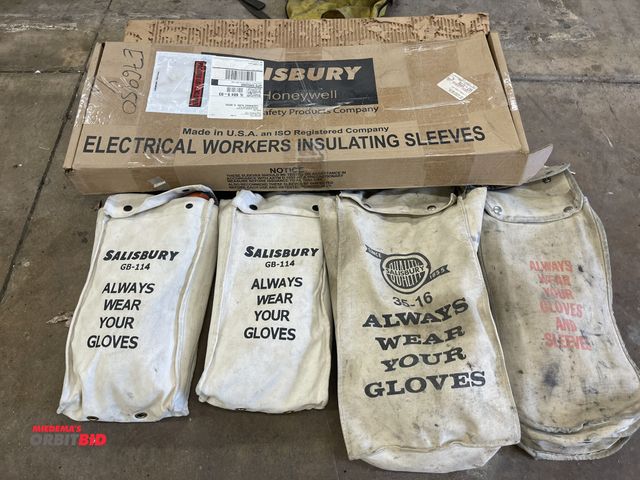 Lot 1-6128 - Lot of assorted Salisbury protective gloves, includes models 3516, Salisbury GV-114, and (2) boxes o...