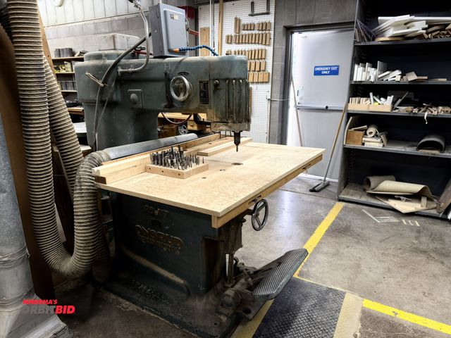 Lot 1-16615 - (1) Onsrud, type RO-117H pin router, S/N 9375, 480V, 3 phase, 29" x 27" table, work light, foot peda...