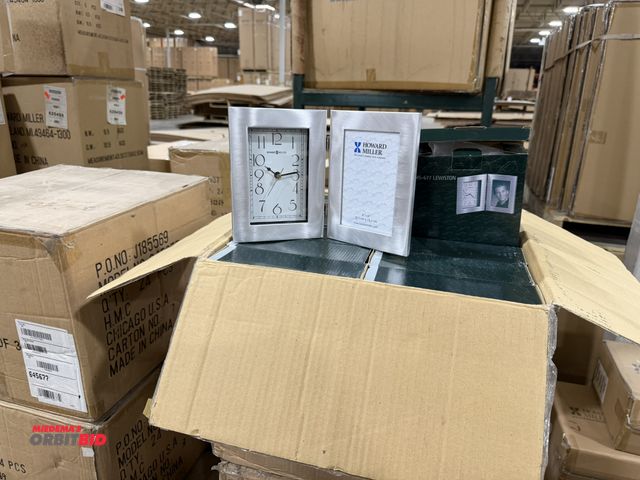 Lot 1-9135 - (8) boxes of Howard Miller, model 645-677, Lewiston picture frame clock (for 4 x 6 pic), each box ha...