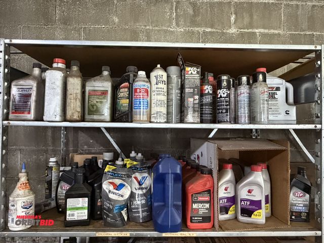 Lot 1-1221 - Content of 2 shelves shown in photos, includes (2) 1 qt. containers of Beck/Arnley Premium Automatic...