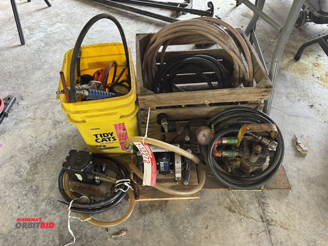 Lot 1-12272 - Lot of assorted pumps, includes Hercules pneumatic diaphragm style pump, (1) suction pump, assorted ...