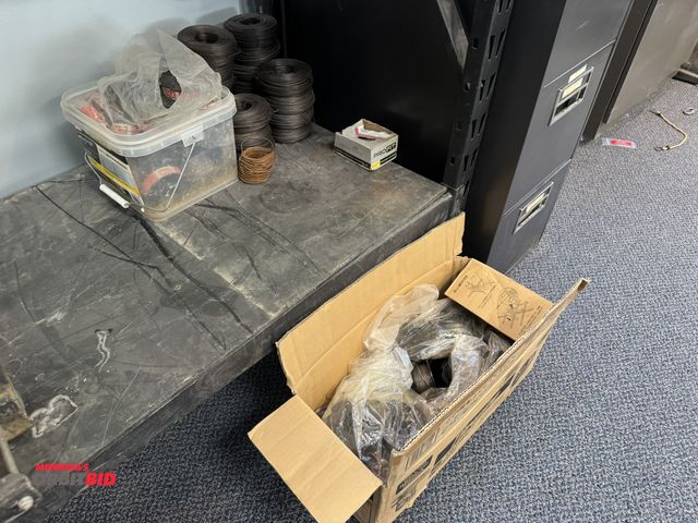 Lot 1-18685 - Lot of assorted Max rerod tie wire, approx. (15) rolls of rerod tie wire, and more.