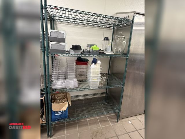 Lot 1-11131 - (1) 47" width x 75" height x 24" depth Metro rack with 4 adjustable height shelves, includes content...