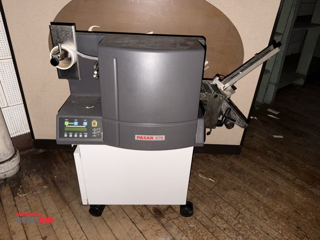 Lot 1-4783 - (1) Paxar 676 label printer, appears to be missing rear cover, unknown working condition, may be for...