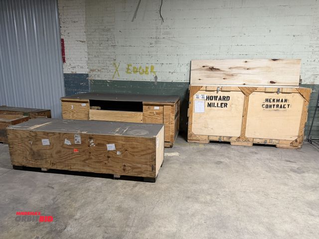 Lot 1-17584 - (3) crates of assorted material for trade show staging.