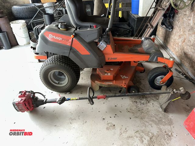 Lot 1-17839 - (1) Husqvarna, model Z248F, 48" cut, zero-turn mower, working condition unknown, could not test, Van...
