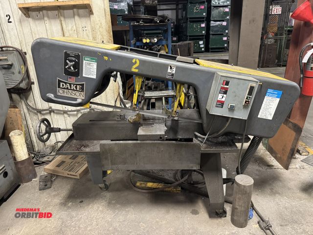 Lot 1-2561 - (1) Dake Johnson, model JH10, horizontal bandsaw, capacity 10" round, 18" flat blade, size 1" x 137"...