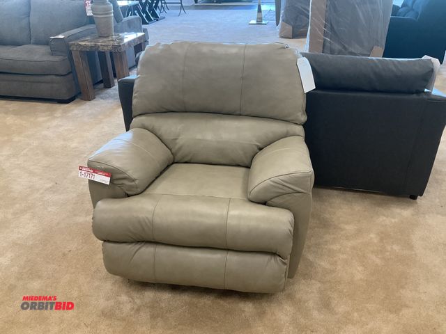 Lot 1-17171 - Leather reclining/rocking chair.
