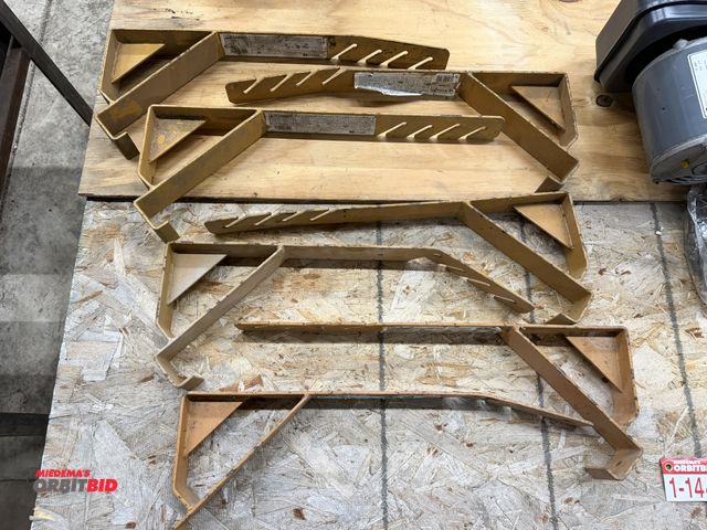 Lot 1-1449 - Lot of (6) Qual-Craft, model 3504, 8" x 45° fixed pitch roofing brackets.