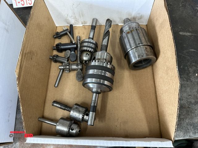 Lot 1-521 - Lot of assorted Jacbos chuck, includes 5-20mm JT3 chuck, 1 to 10mm JT2 chuck, (2) multi craft 1/16" ...