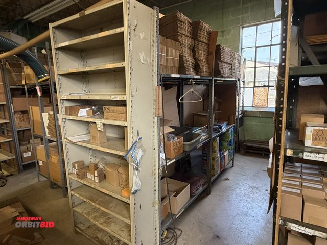 Lot 1-18824 - Lot including (1) 36" width x 81" height x 12" depth bolt-together steel shelving unit, with (4) 48"...