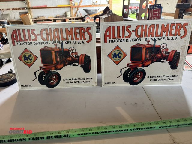 Lot 1-12281 - (2) Allis Chalmers WC signs