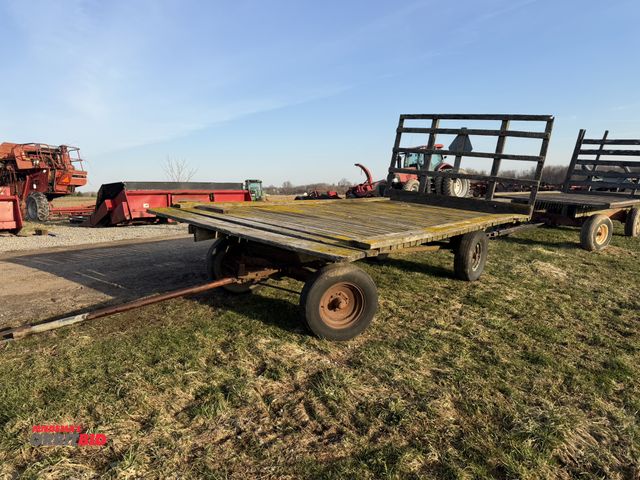 Lot 1-19119 - (1) Flat Bed wagon with rear rack, 15' long x 8' wide.
