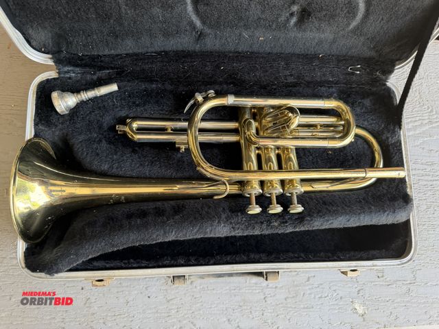 Lot 1-8384 - (1) Scholastic Blessing trumpet with mouthpiece and padded case.