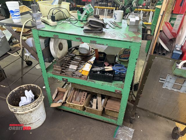 Lot 1-18644 - (1) 32" width x 38" height x 22" depth, 3-tier steel cart with assorted contents, (1) 25" width x 33...