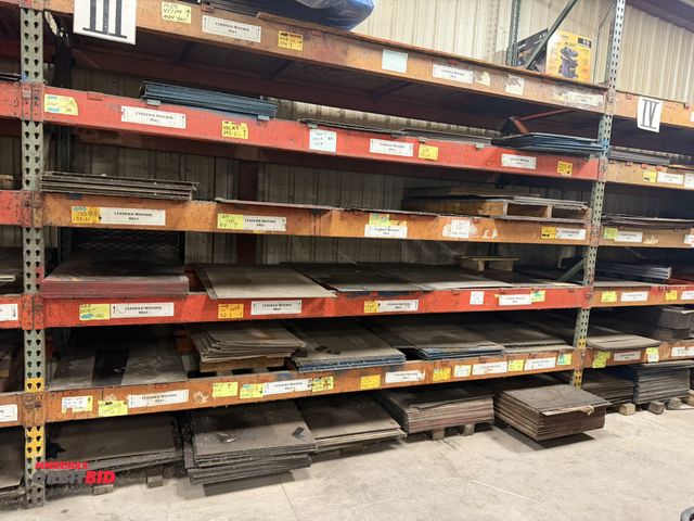 Lot 1-2018 - Entire contents of sheet metal only in rack shown in photo, Certifications available upon request.