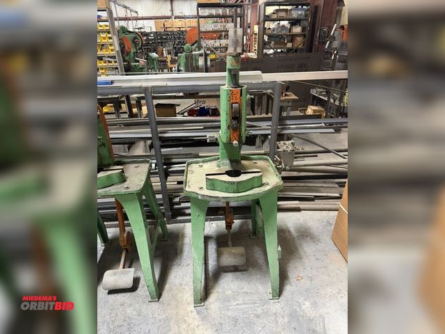 Lot 1-18548 - (1) Royersford #10 Excelsior #12 kick press, approx. 2.5-ton, soft steel up to 1/2" thick.