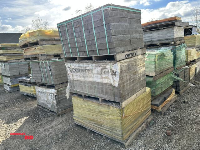 Lot 1-15776 - (9) skids of assorted pavers, sizes include 15 3/4" x 23.5" x 2 3/4" thick, 15.5" x 8" x 2 3/4" thic...