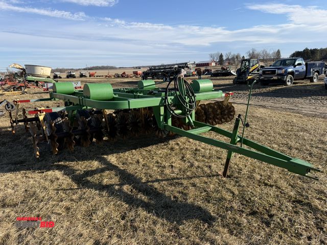 Lot 1-11794 - (1) Shop Built, approx. 12.5" width tillage disc with (4) frame mounted weights on a John Deere fram...