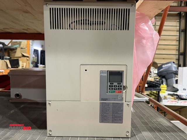 Lot 1-18570 - (1) Yaskawa, model P1000, variable speed drive with 13" width x 20" height x 12" depth steel enclosu...