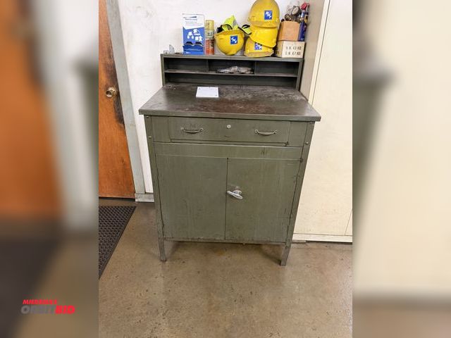 Lot 1-6367 - (1) steel foreman's desk, 37" x 30" deep, does not include contents, desk only.