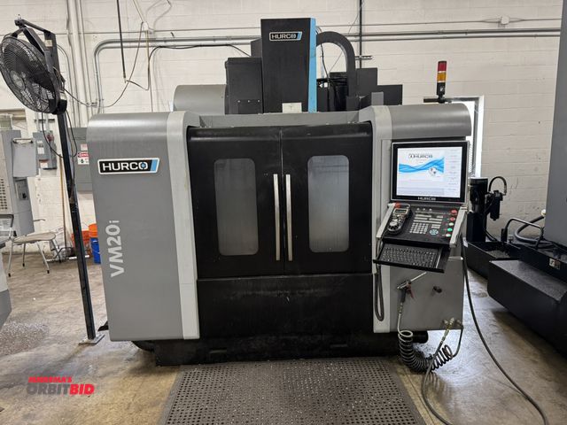 Lot 1-2438 - (1) 2017 Hurco, model VM20I, vertical machining center, 3 axis, 40" x travels, 20" Y travels, 20" Z ...
