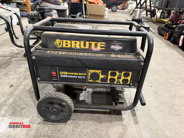 Lot 1-18645 - (1) Brute generator with a Briggs &amp; Stratton gas engine, 5250 starting watts, 3500 running watts...