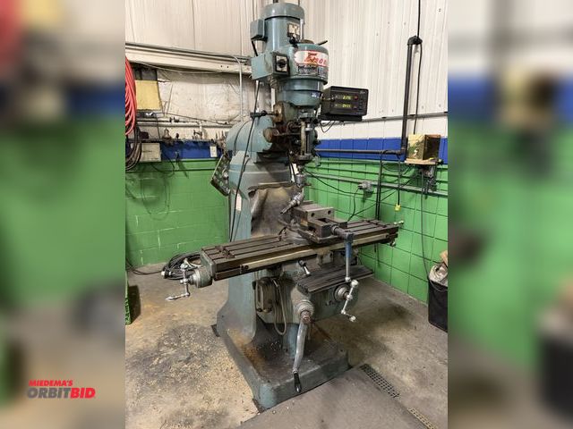 Lot 1-18582 - (1) Enco turret milling machine, model 92050.92056, 42" x  9" slotted table, dual table locks, Enco ...