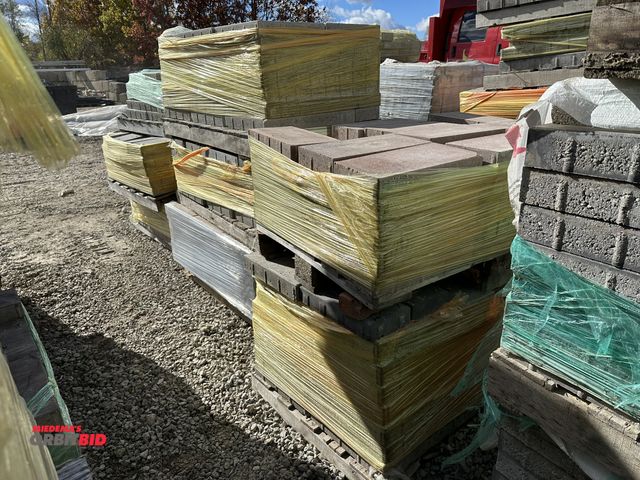 Lot 1-15832 - (8) skids of assorted landscape blocks and pavers, various sizes, colors, and designs, includes 15.5...