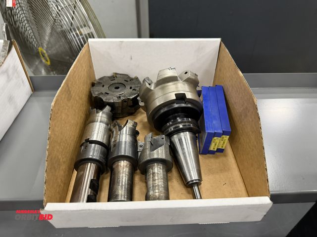 Lot 1-15241 - Lot of (3) indexable face mills, (2) 4" face mills with assorted inserts, and more.
