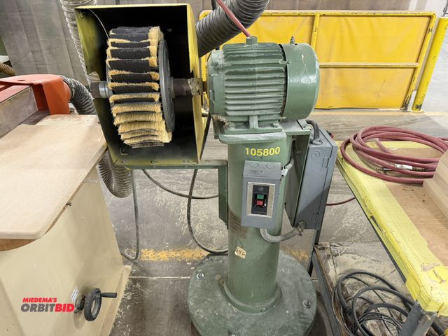 Lot 1-16502 - (1) portable pedestal style, flapper wheel sander, approx. 14" capacity, 1" arbor, 2 HP, 230/460V, 3...