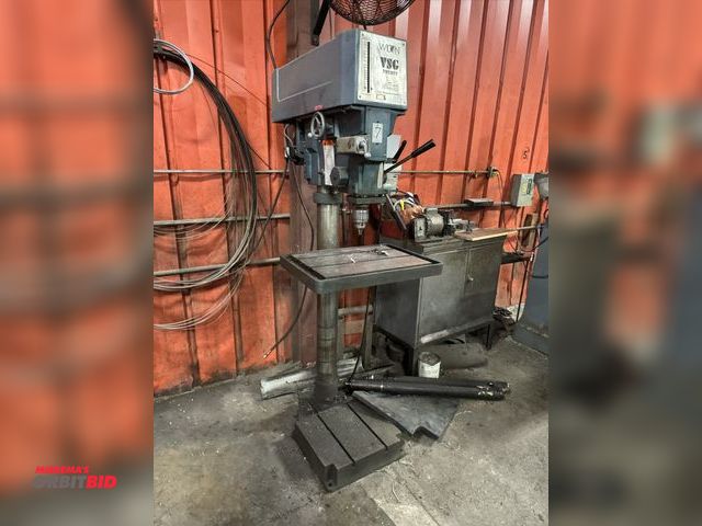 Lot 1-2565 - (1) Wilton VSG20, model 2025, floor type drill press, 21" x 15 1/4" slotted table, manual height adj...
