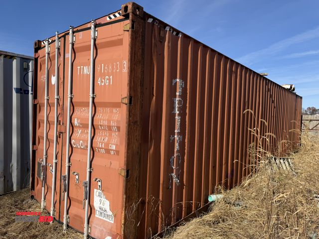 Lot 1-2958 - (1) 40' x 9' 6" high Conex shipping container, wood floor, rear swing doors, winning bidder responsi...