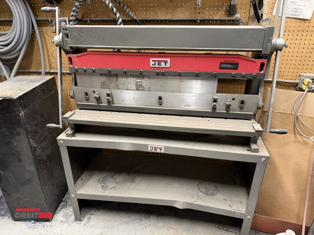 Lot 1-17094 - (1) Jet, model SBR-40M, combination sheer brake and roll, bench top type, with table, 20 gauge capac...